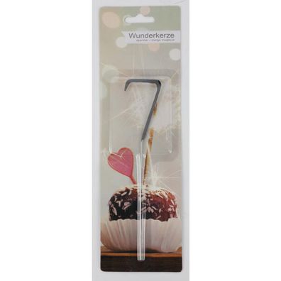 12x Wunderkerze Zahl "7" 16cm Nummer Geburtstag Silvester zum Anzünden Licht 12x