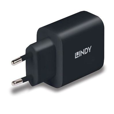 LINDY USB Ladegerät Typ C GaN Charger 65W, schwarz