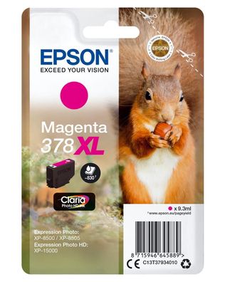 Epson C13T37934010 Epson Tintenpatrone magenta Claria Photo HD 378 XL T 3793