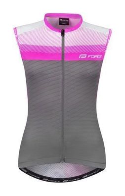 Jersey F Acceler Keinarmjacke grau-pink %%% *