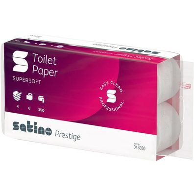wepa 43030 satino by wepa Toilettenpapier Prestige, 4-lagig, hochweiß