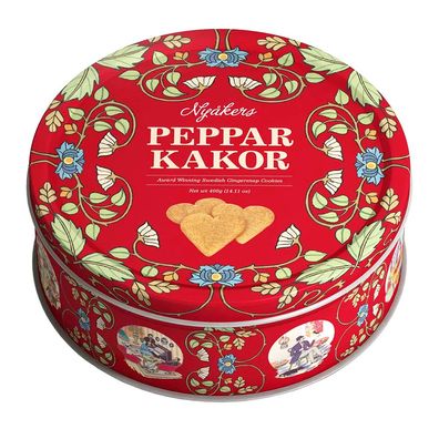 Nyåker Schwedische Pfefferkuchen-Herzen in Metalldose