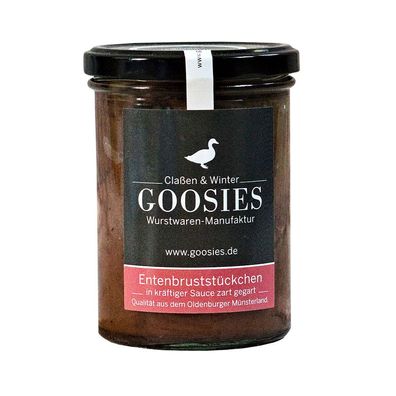Goosies Entenbruststückchen in kräftiger Sauce zart gegart