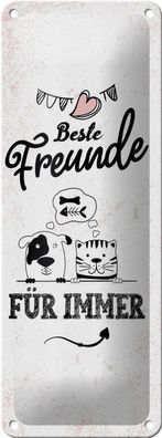 Blechschild Beste Freunde für immer, 4 verschied Größen, Hobby