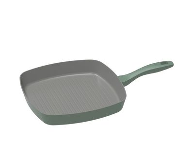 Michelino Alythia Grillpfanne 28 cm, Induktionsgeeignet & Antihaftbeschichtet Grün