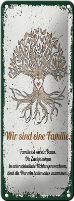 Blechschild Wir sind Familie alles zusammen, 4 verschied Größen, Hobby