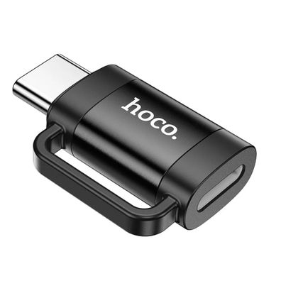 HOCO OTG-Adapter Typ C (männlich) auf iPhone-Anschluss (weiblich) 3A schwarz