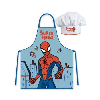 Spiderman Kinder Küchenset – Schürze und Mütze für kreativen Spaß in der Küche