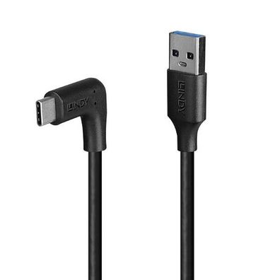 LINDY 0.5m USB 3.2 Typ A an C Kabel 90 Grad gewinkelt