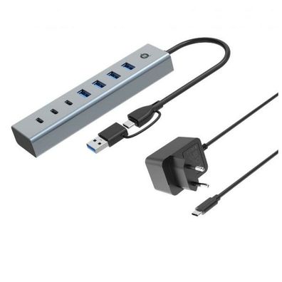 Conceptronic USB-Hub 7-Port 3.0 ->7x3.0, inkl. Power Adapter