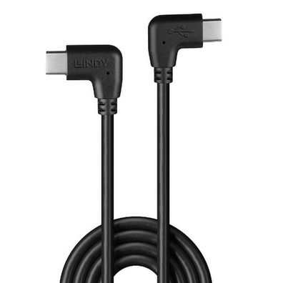 LINDY USB 2.0 Typ C Kabel, 2 x 90° gewinkelt 1m