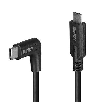 LINDY 1m USB 3.2 Typ C Kabel 90 Grad gewinkelt