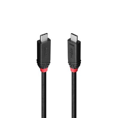 LINDY 2m USB4 240W Typ C Kabel, Black Line