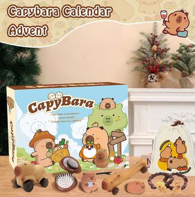 CapyBara Holiday Countdown 2025-34 Pcs CapyBara Collectible Gifts Calendar