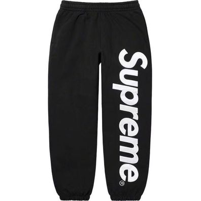 Supreme Herren Jogginghose Streetwear Trainingshose Logo Print Sporthose Schwarz