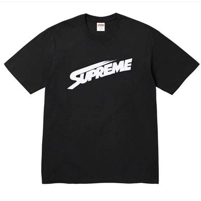 Supreme T-Shirt Herren Damen Kurzarm Baumwolle Streetwear Cross Logo Freizeitshirt