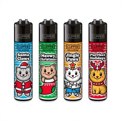 Clipper Reibrad Meowy Catmas, 4 Stück