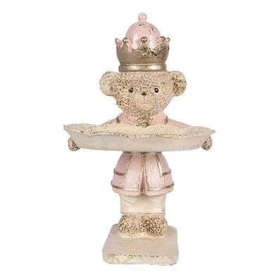 Clayre & Eef Dekorationsfigur Bär 14x13x24 cm Beige Kunststoff (Gr. 14x13x24 cm)