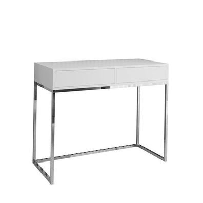 BETTSO Schminktisch CUBIC 100 chrom mit weißem Deckel - Industriedesign