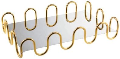 Sambonet Kyma Edelstahl/PVD Gold Objekt Rechteck 55220G40