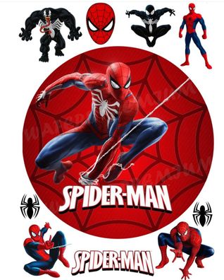 Spider-man Essbar Spidey Tortenaufleger SpidermanTorte Tortenbild Zuckerbild Deko