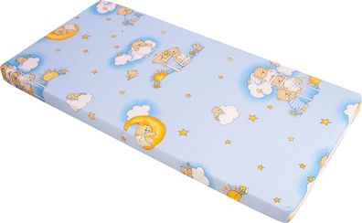 Best For Kids Kinderbettmatratze Schaumstoff für 70x140cm Babymatratze Reisebett Blau