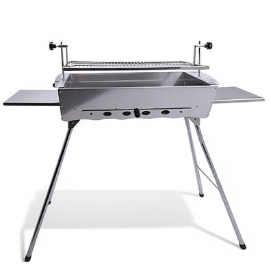 Mangal Ideal Edelstahl 2 mm rostfrei Schaschlik Grill Rost verstellbar