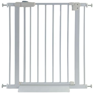 Treppenschutzgitter Absperrgitter weiß ohne Bohren Auto-Close + Rampe 74-85cm