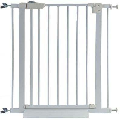 Treppenschutzgitter Absperrgitter weiß ohne Bohren für Sprossen + Rampe 74-85cm