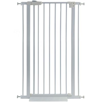 Absperrgitter Treppenschutzgitter Metall weiß + Rampe 72 - 86cm 120cm hoch