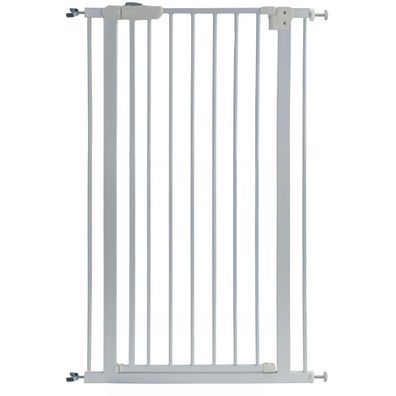 Absperrgitter Treppenschutzgitter Metall weiß + Y Halter 72 -86cm 120cm hoch