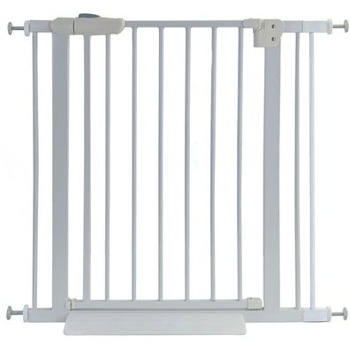 Treppenschutzgitter Absperrgitter weiß ohne Bohren Auto-Close + Rampe 81-92cm