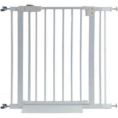 Treppenschutzgitter Absperrgitter weiß ohne Bohren für Sprossen + Rampe 81-92cm