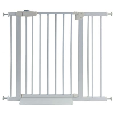 Treppenschutzgitter Absperrgitter weiß ohne Bohren Auto-Close + Rampe 88-99cm