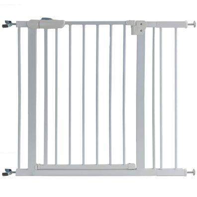 Treppenschutzgitter Absperrgitter weiß ohne Bohren für Sprossen 88-99cm