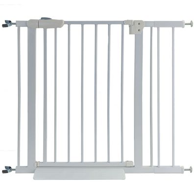 Treppenschutzgitter Absperrgitter weiß ohne Bohren für Sprossen + Rampe 88-99cm