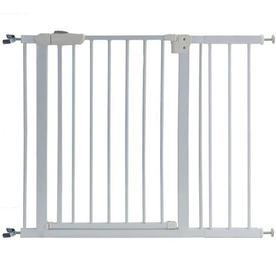 Treppenschutzgitter Absperrgitter weiß ohne Bohren für Sprossen 95-106cm