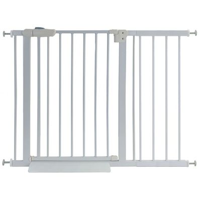 Treppenschutzgitter Absperrgitter weiß ohne Bohren Auto-Close + Rampe 102-113cm