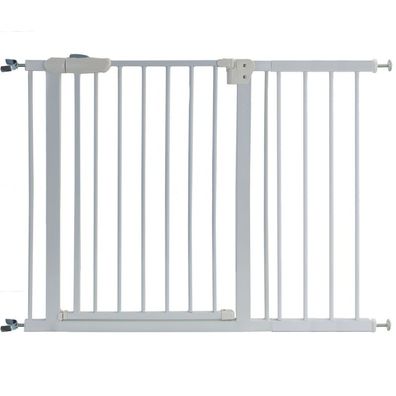 Treppenschutzgitter Absperrgitter weiß ohne Bohren für Sprossen 102-113cm