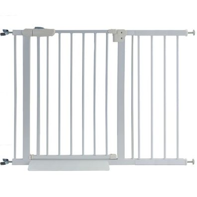 Treppenschutzgitter Absperrgitter weiß ohne Bohren für Sprossen + Rampe 102-113cm