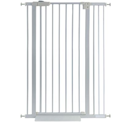 Absperrgitter Treppenschutzgitter Metall weiß + Rampe 83 - 96cm 120cm hoch