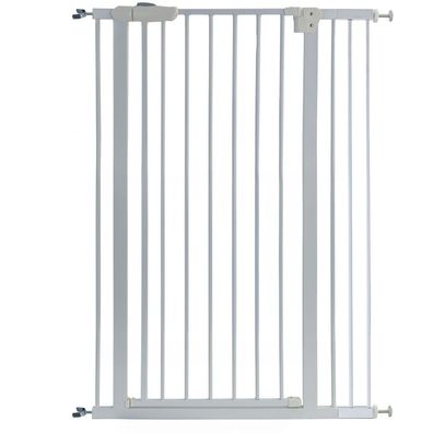 Absperrgitter Treppenschutzgitter Metall weiß + Y Halter 83 -96cm 120cm hoch