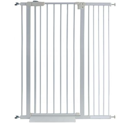 Absperrgitter Treppenschutzgitter Metall + Rampe + Y Halter 93 -106cm 120cm hoch