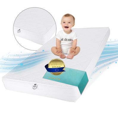 Best For Kids Kinderbettmatratze 70x140 cm Rollbar Wendbar Weich Bequem Extra Sicher