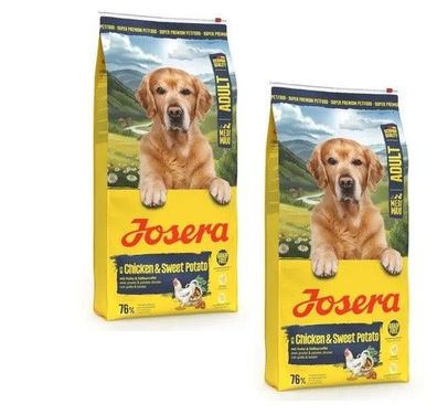 2 * 12,5kg Josera Medi/Maxi Chicken & Sweet Potato Hundefutter