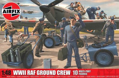 Airfix WWII RAF Ground Crew 10 Figuren in 1:48 1504702 Airfix A04702 Bausatz