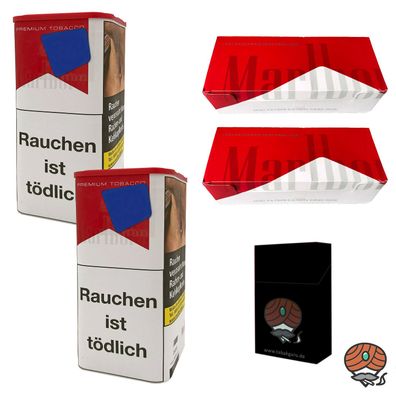 Marlboro Rot Tabak XL Dose 2x 145g, Marlboro Rot Filterhülsen, Zubehör
