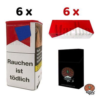 Marlboro Rot Tabak XL Dose 6x 145g, Marlboro Rot Filterhülsen, Zubehör