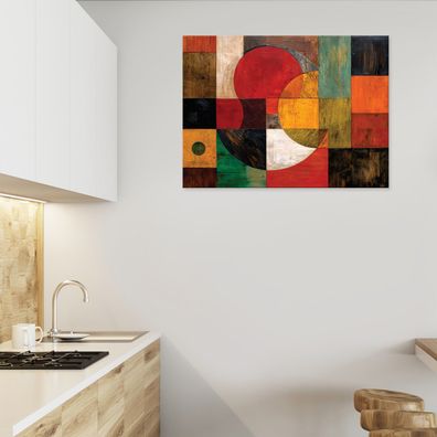 Leinwandbild Abstrakt Rot Weiß Bild Leinwand Bilder Wanddeko Wohnzimmer Schlafzimmer
