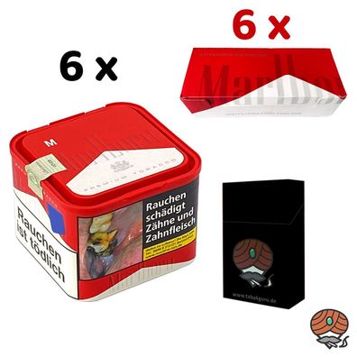 Marlboro Red/Rot Tabak 6x 70g M Dose + 6x Marlboro Rot Filterhülsen + Zubehör